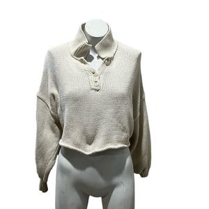 Zara beige knit cropped sweater